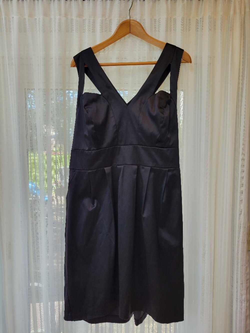 VINTAGE Torrid Black Satin Cocktail Dress size 20